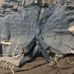 Old Navy Blue Distressed Jean Shorts